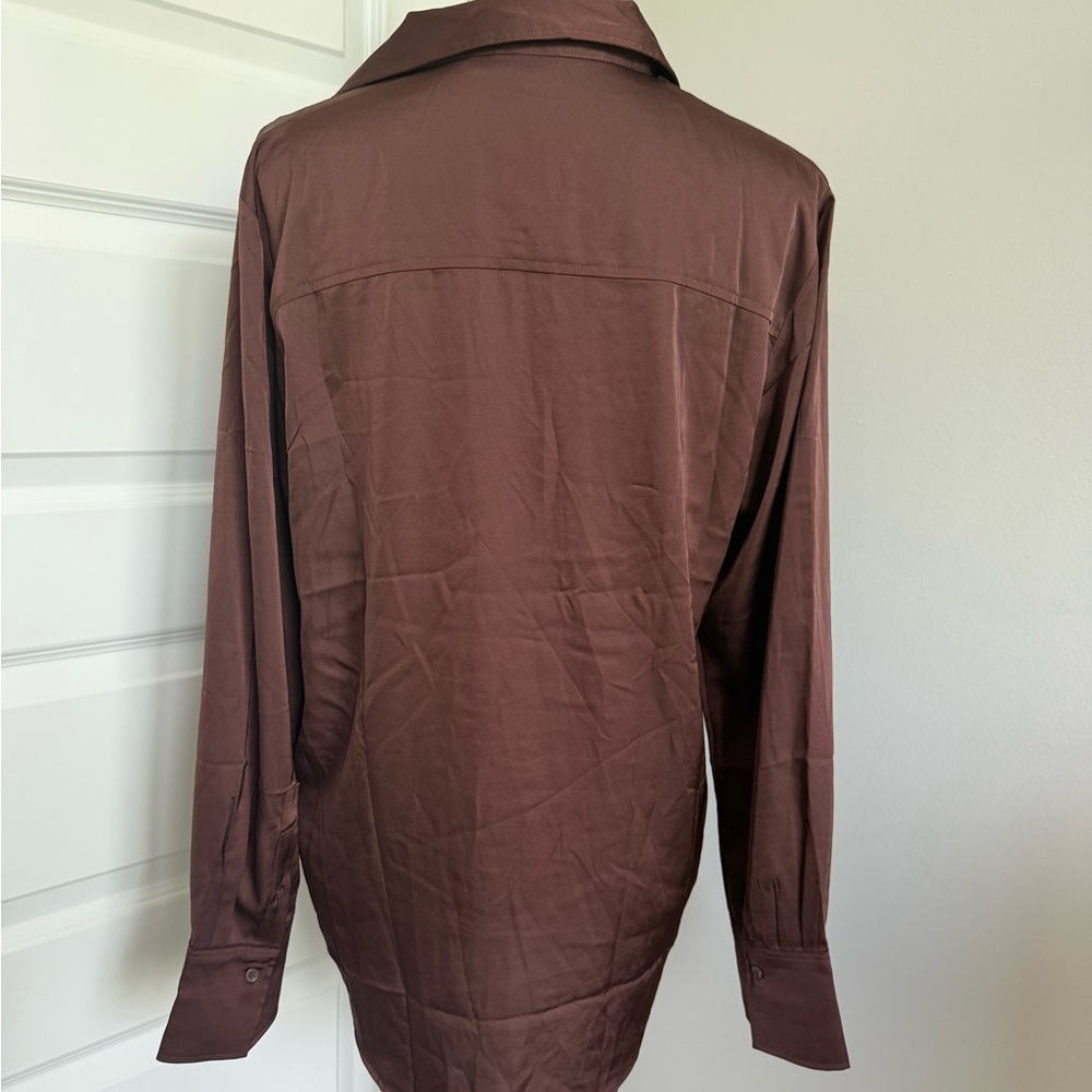 Brown Long-Sleeve Button down - Picture 3 of 4